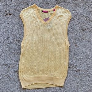 Yellow sweater vest